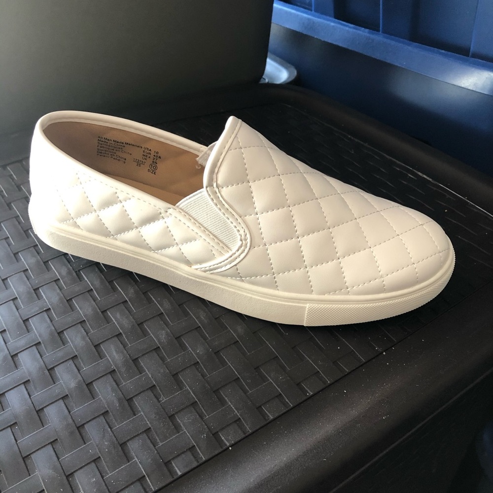 White slip in sneakers